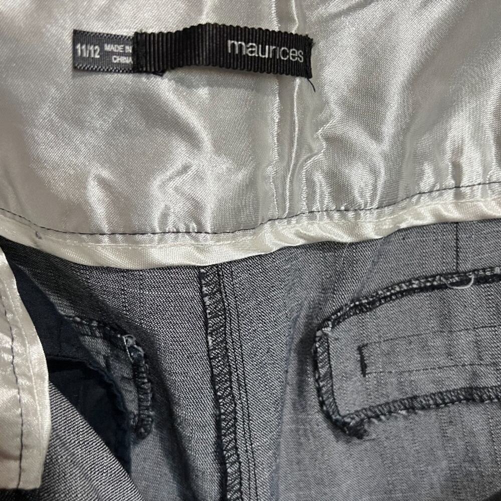 Maurice’s Wide leg gray Dress pants size 11/12 office clean modest - Picture 2 of 3